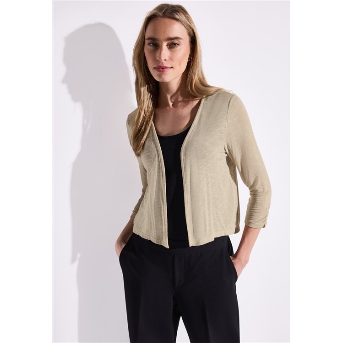 Street One zomervest Suze 3/4 mouw kort Zand